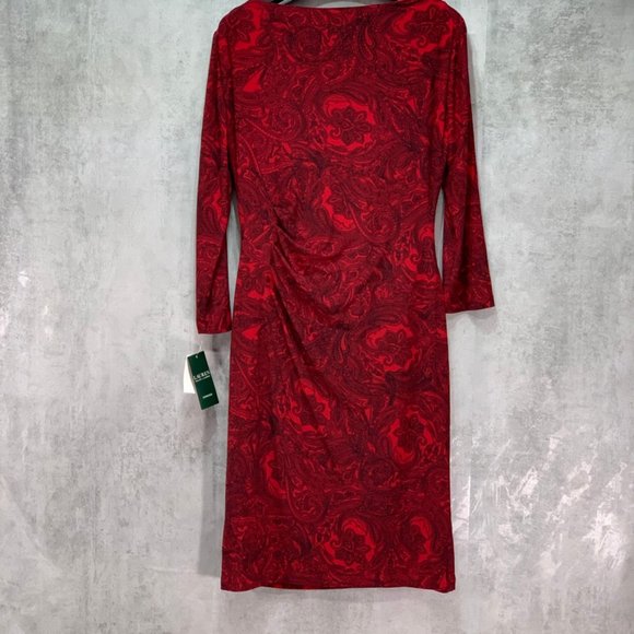 Lauren Ralph Lauren Parlor Red/Black Paisley Print - Picture 8 of 11